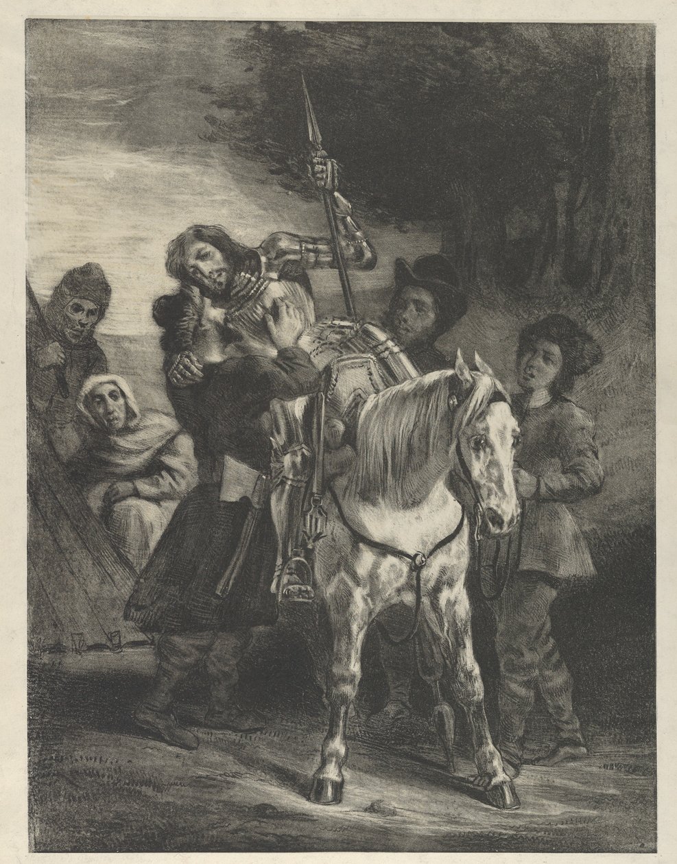 Il ferito Goetz accolto dagli zingari da Eugène Delacroix