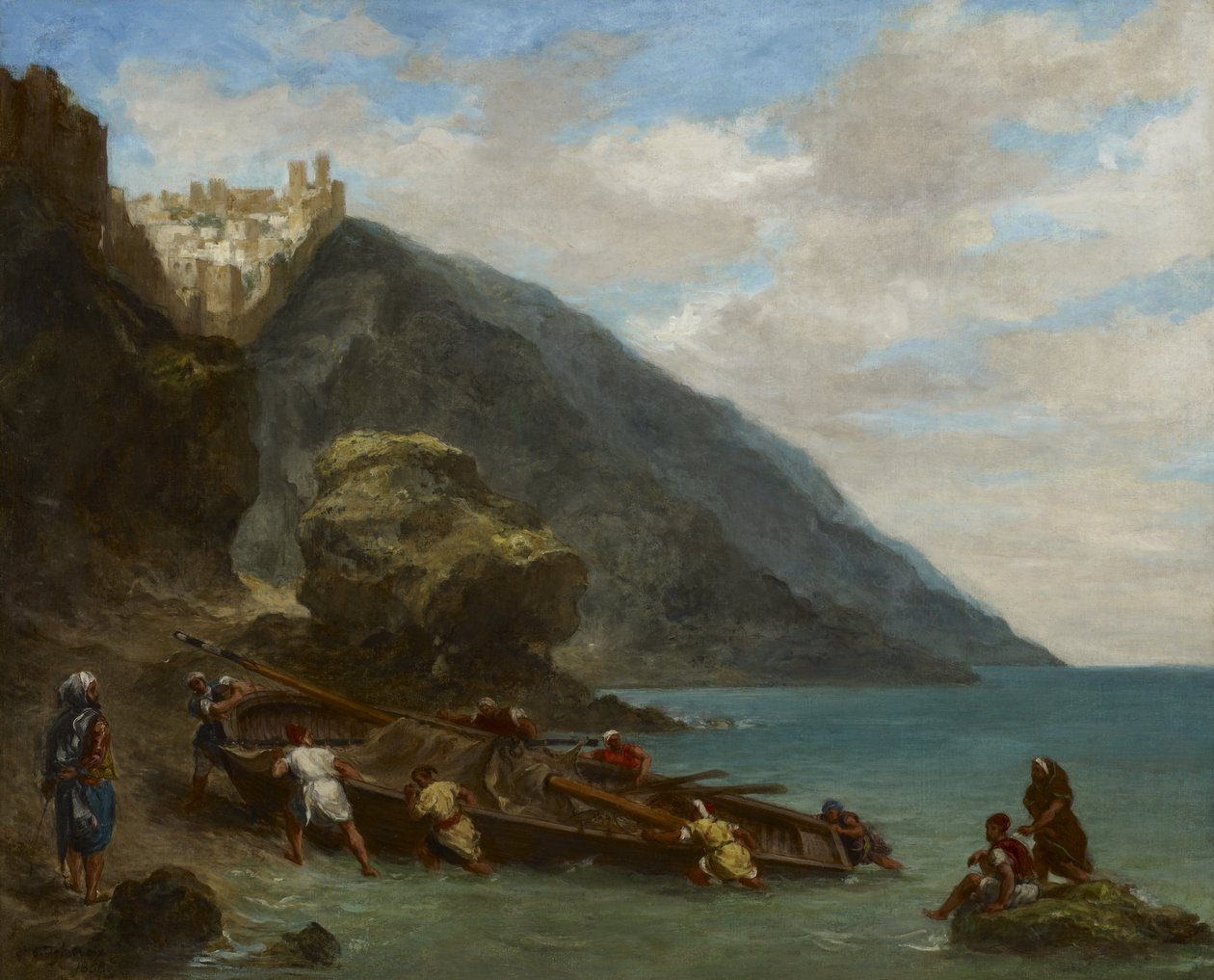 Vista di Tangeri dalla riva del mare da Eugène Delacroix