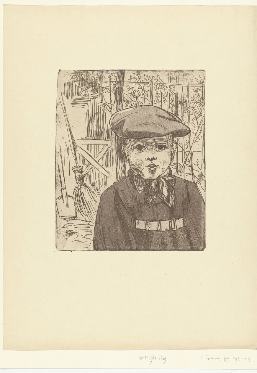 Ragazzo con berretto da Eugène Delâtre