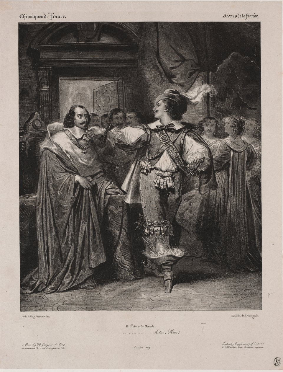 Cronache di Francia: Scena della Fronda - Il Principe di Condé da Eugène François Marie Joseph Devéria