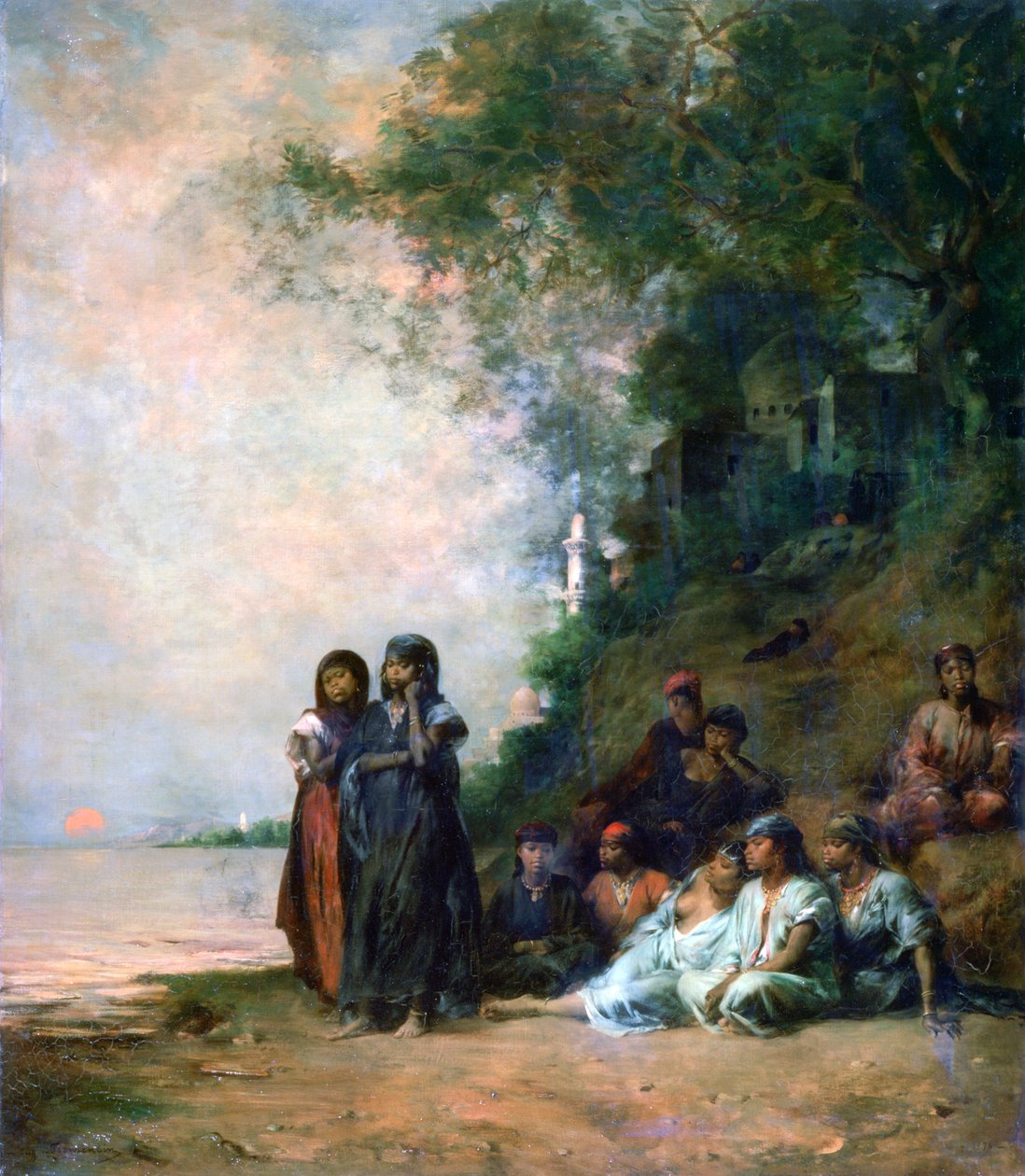 Donne egiziane al bordo dell