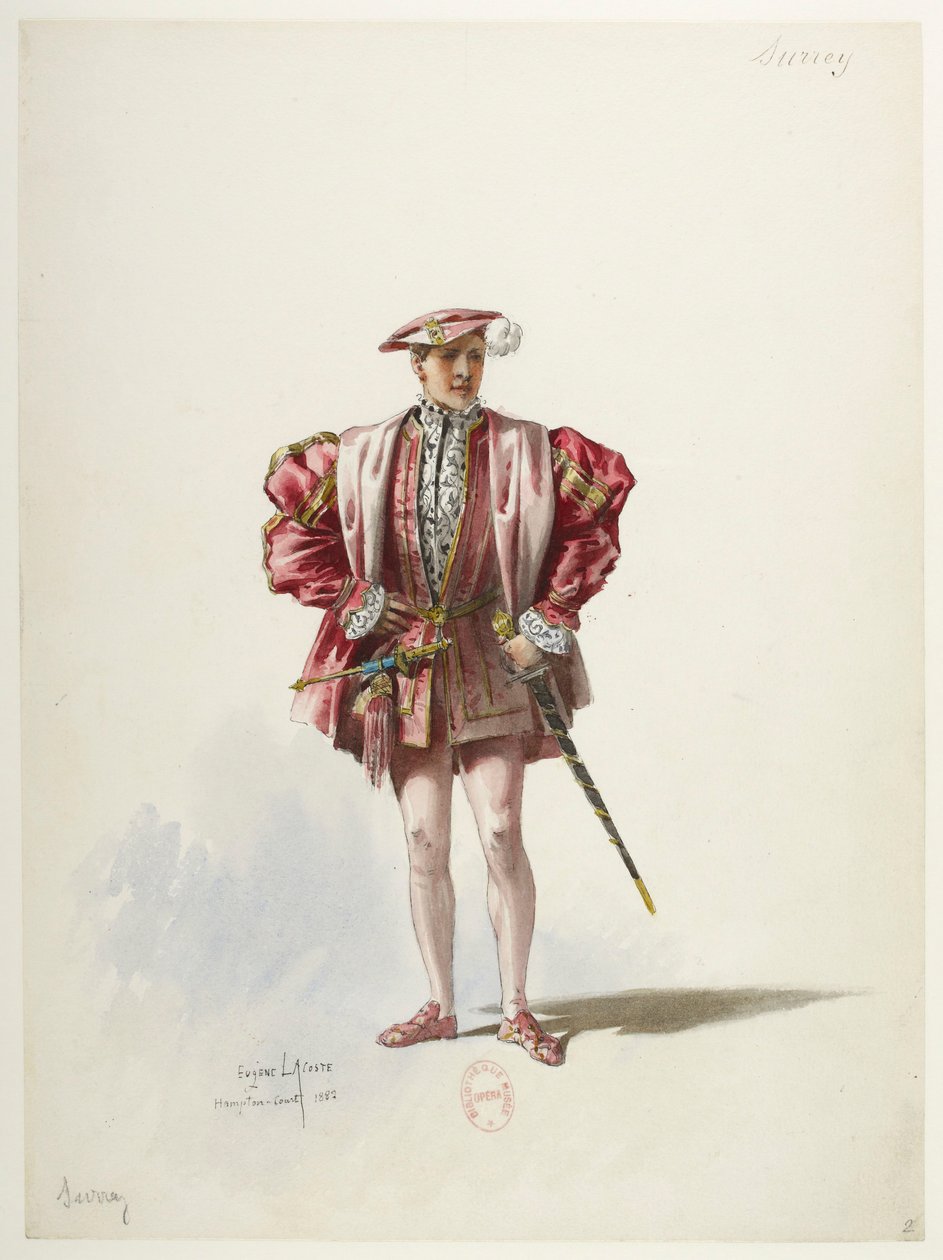 Btv1b84558104 02 - Saint-Saëns - Enrico VIII - Modelli in costume - Lacoste - 2. il conte di Surrey da Eugene Lacoste