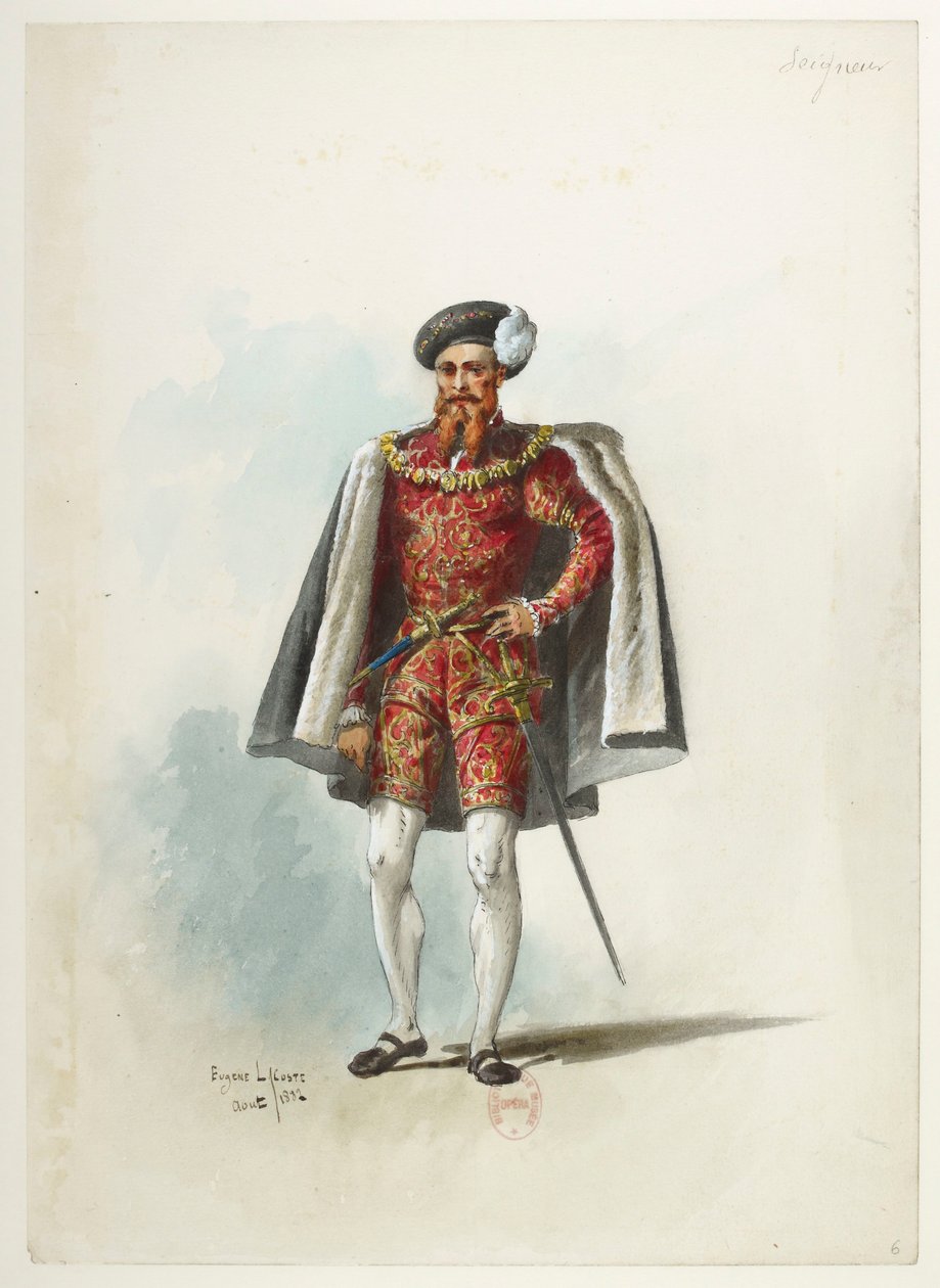 Btv1b84558104 06 - Saint-Saëns - Enrico VIII - Modelli in costume - Lacoste - 6. Seigneur da Eugene Lacoste