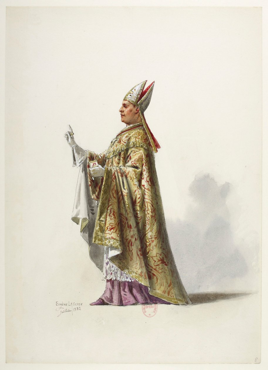 Btv1b84558104 08 - Saint-Saëns - Enrico VIII - Maquettes de costumes - Lacoste - 8° Costume da Eugene Lacoste