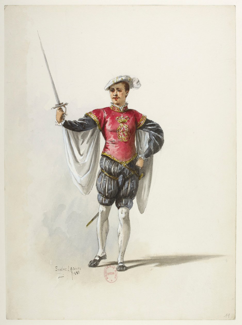 Btv1b84558104 11 - Saint-Saëns - Enrico VIII - Maquettes de costumes - Lacoste - 11° Costume da Eugene Lacoste
