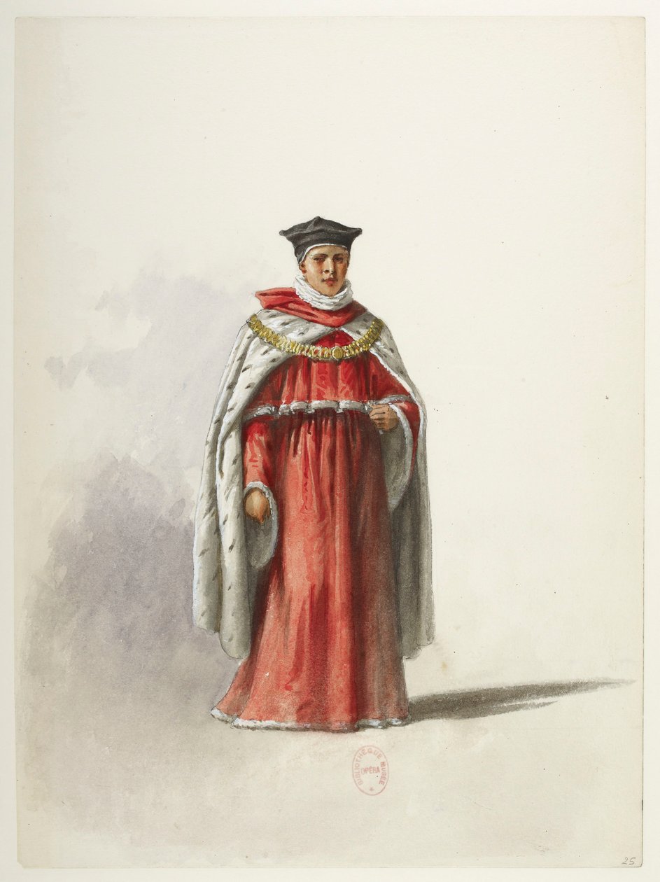 Btv1b84558104 25 - Saint-Saëns - Enrico VIII - Maquettes de costumes - Lacoste - 25° Costume da Eugene Lacoste