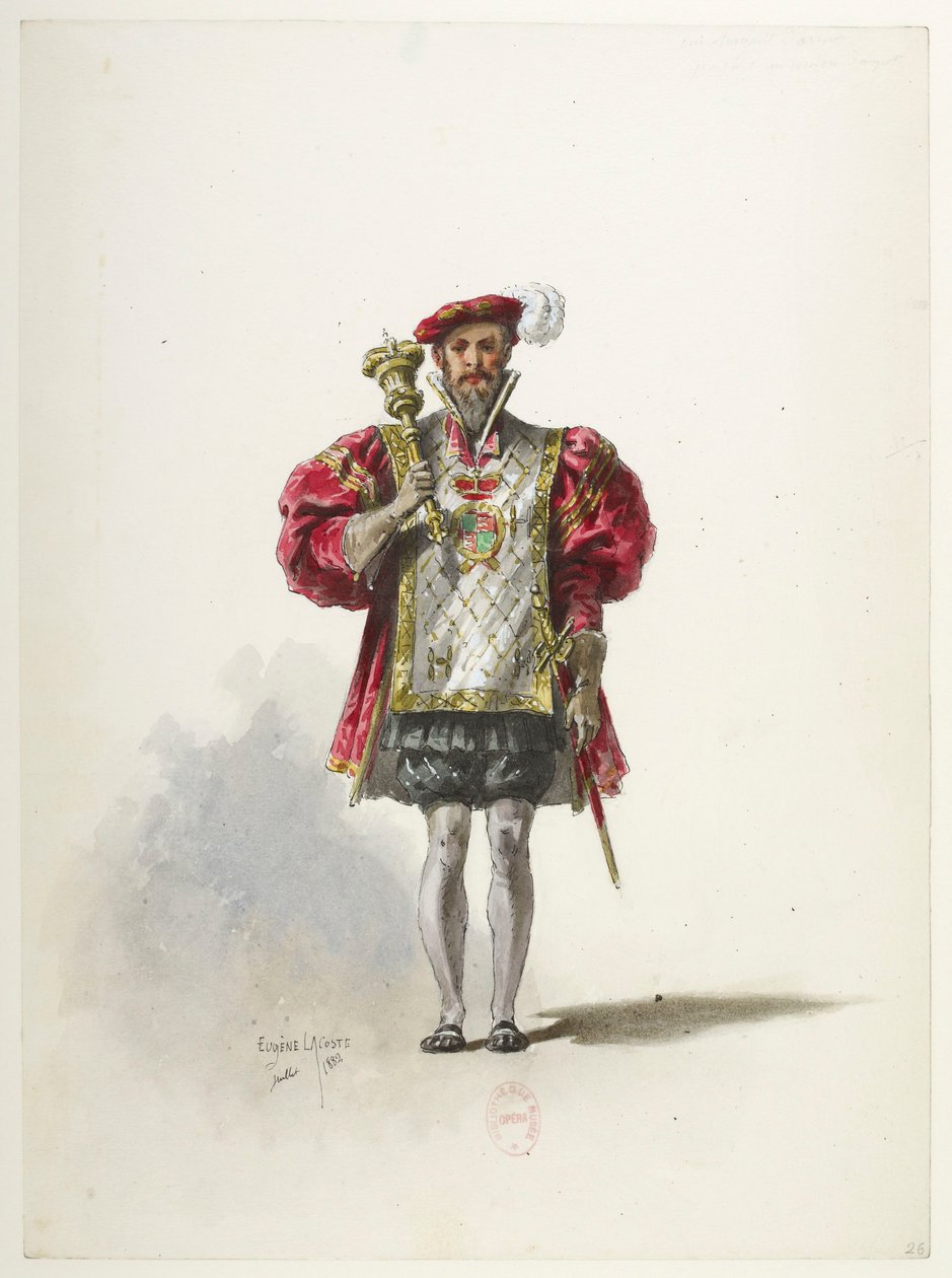 Btv1b84558104 26 - Saint-Saëns - Enrico VIII - Modelli di costume - Lacoste - 26. Un sergente d