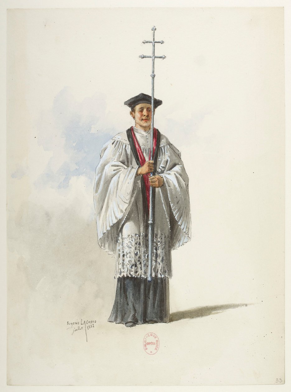Btv1b84558104 33 - Saint-Saëns - Enrico VIII - Modelli in costume - Lacoste - 33. Sacerdote da Eugene Lacoste