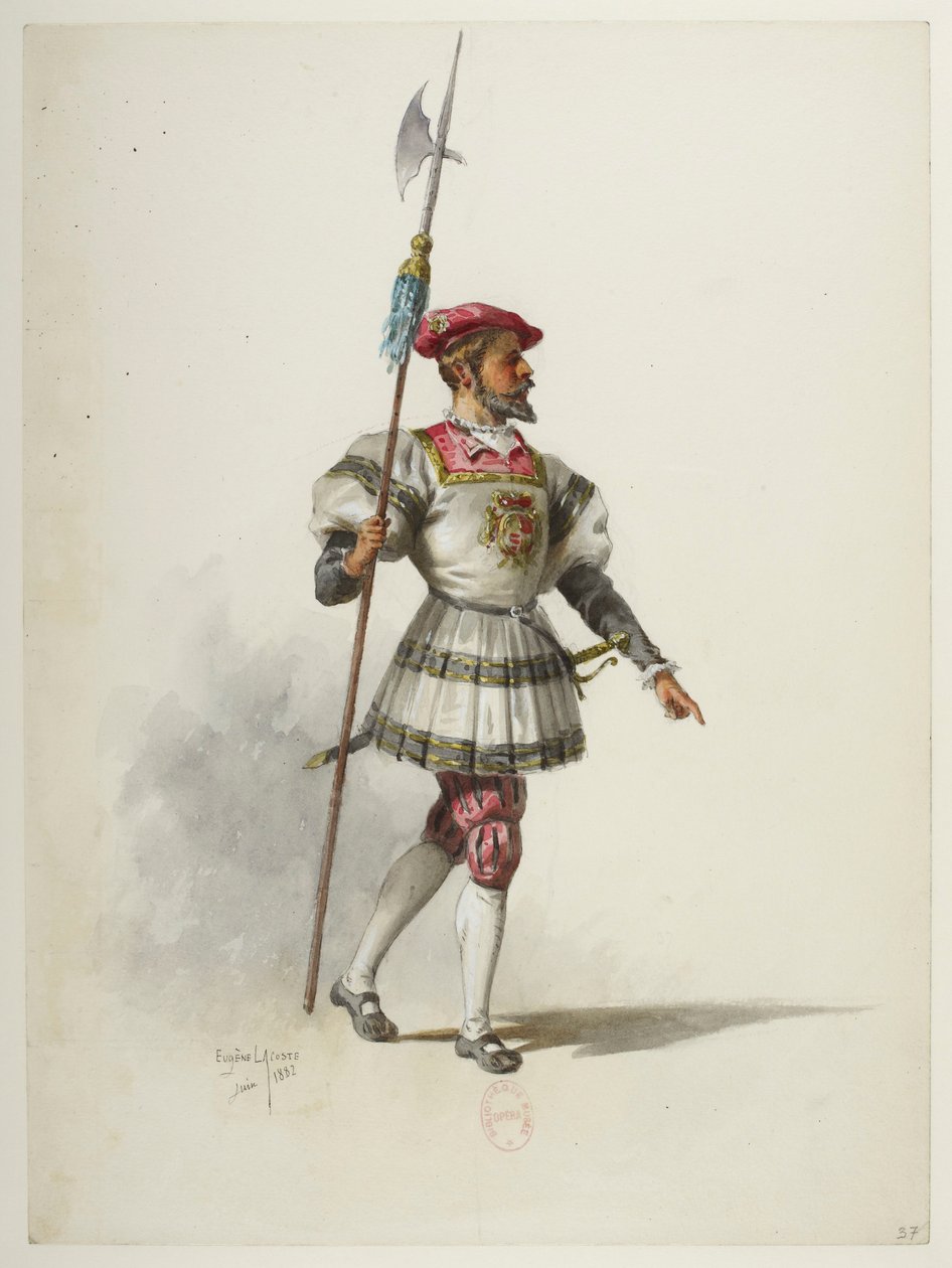Btv1b84558104 37 - Saint-Saëns - Enrico VIII - Maquettes de costumes - Lacoste - 37. Costume da Eugene Lacoste