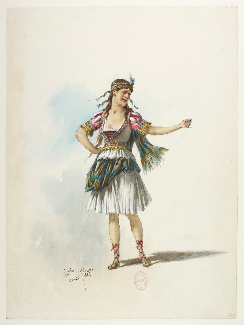 Btv1b84558104 41 - Saint-Saëns - Enrico VIII - Maquettes de costumes - Lacoste - 41. Costume da Eugene Lacoste