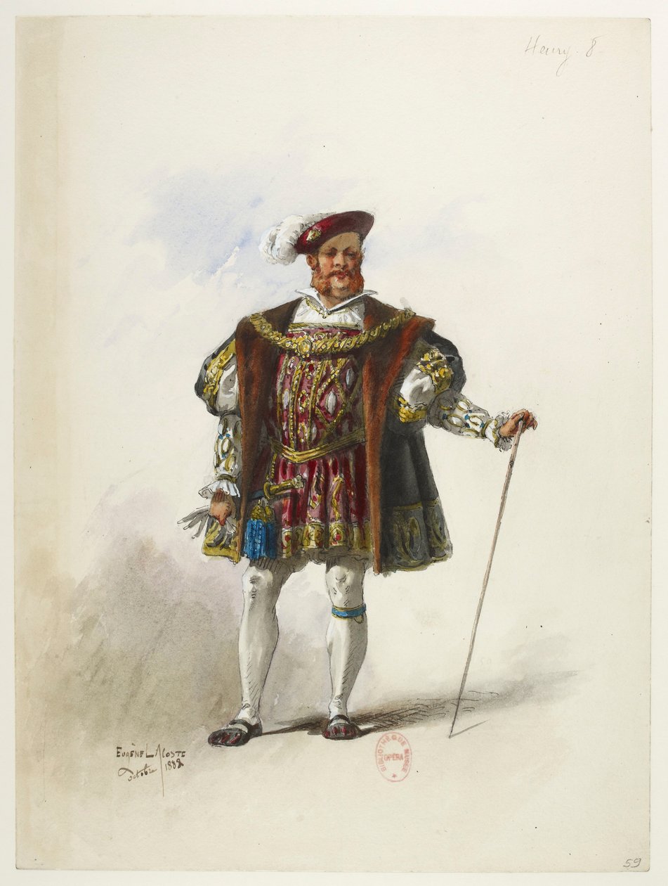 Btv1b84558104 59 - Saint-Saëns - Enrico VIII - Maquettes de costumi - Lacoste - 59. Enrico VIII da Eugene Lacoste