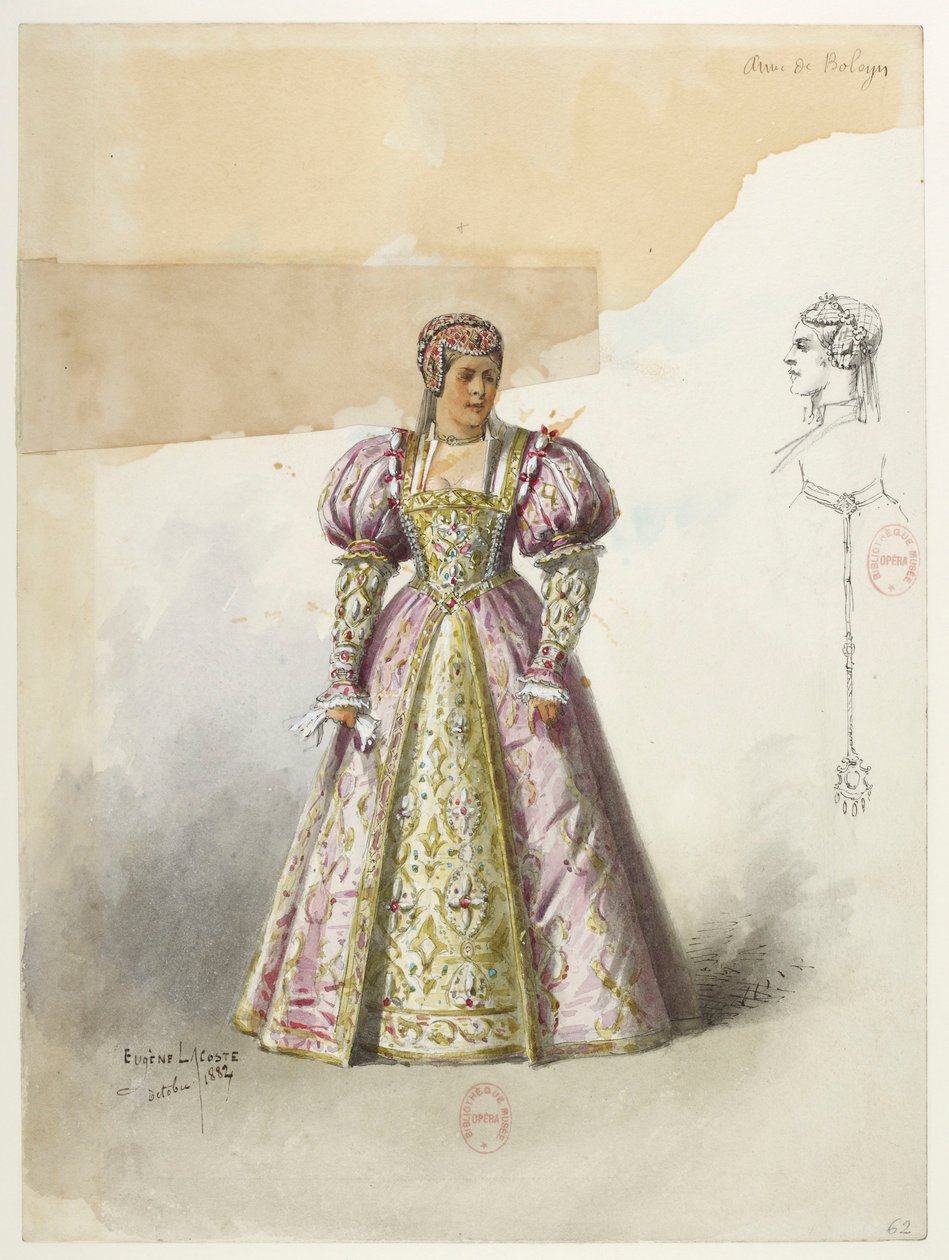 Btv1b84558104 62 - Saint-Saëns - Enrico VIII - Modelli in costume - Lacoste - 62. Anna Bolena con collette da Eugene Lacoste