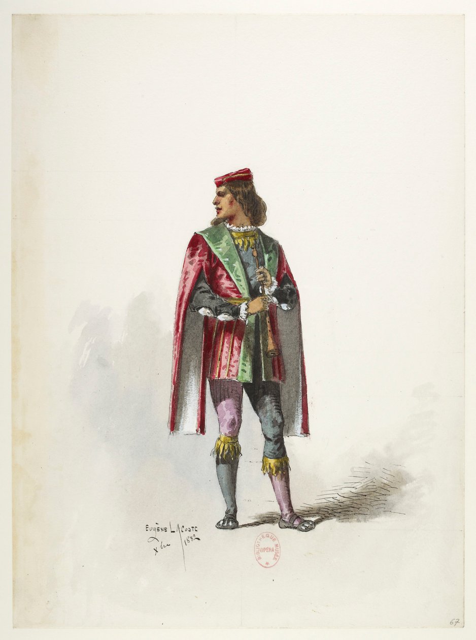 Btv1b84558104 69 - Saint-Saëns - Enrico VIII - Maquettes de costumes - Lacoste - 67° Costume da Eugene Lacoste
