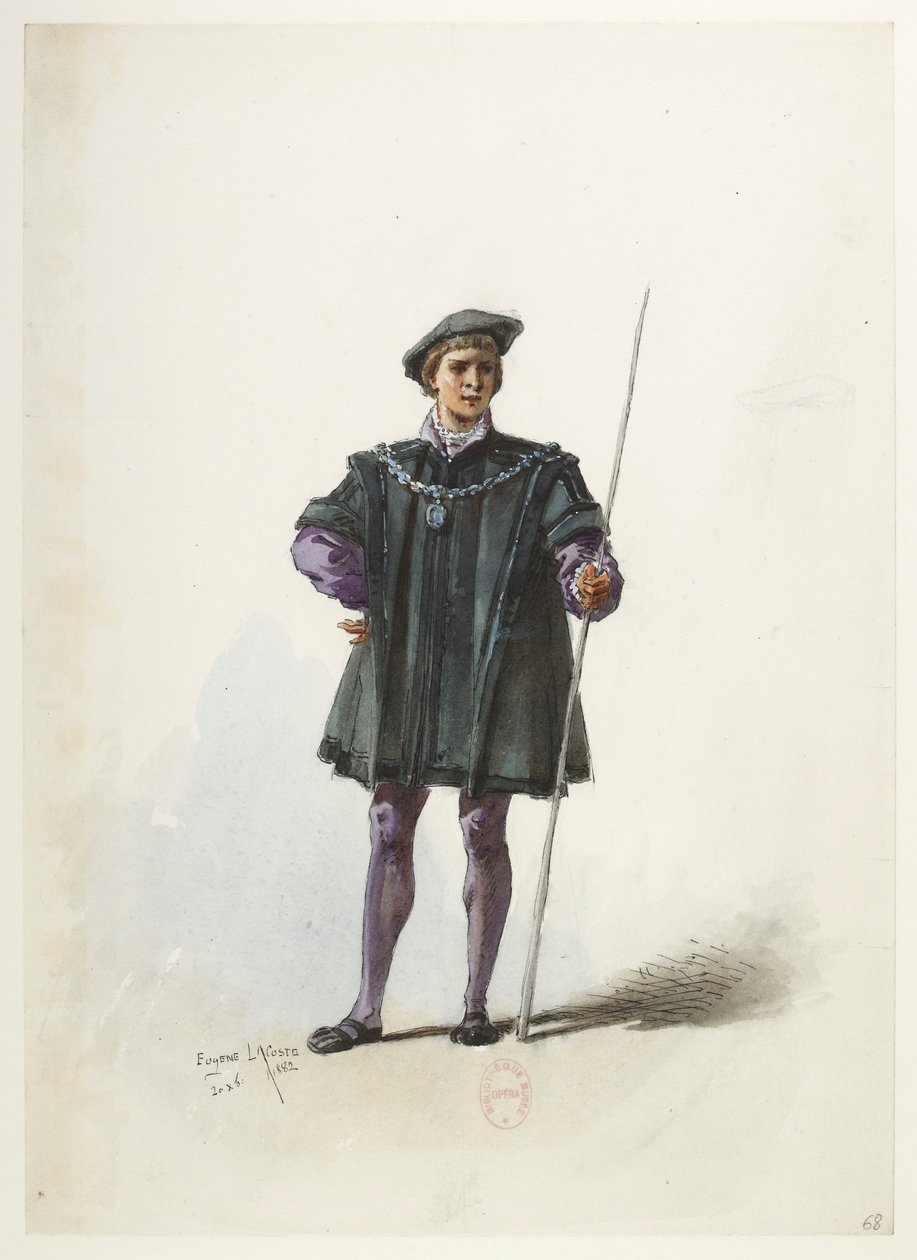 Btv1b84558104 70 - Saint-Saëns - Enrico VIII - Maquettes de costumes - Lacoste - 68° Costume da Eugene Lacoste