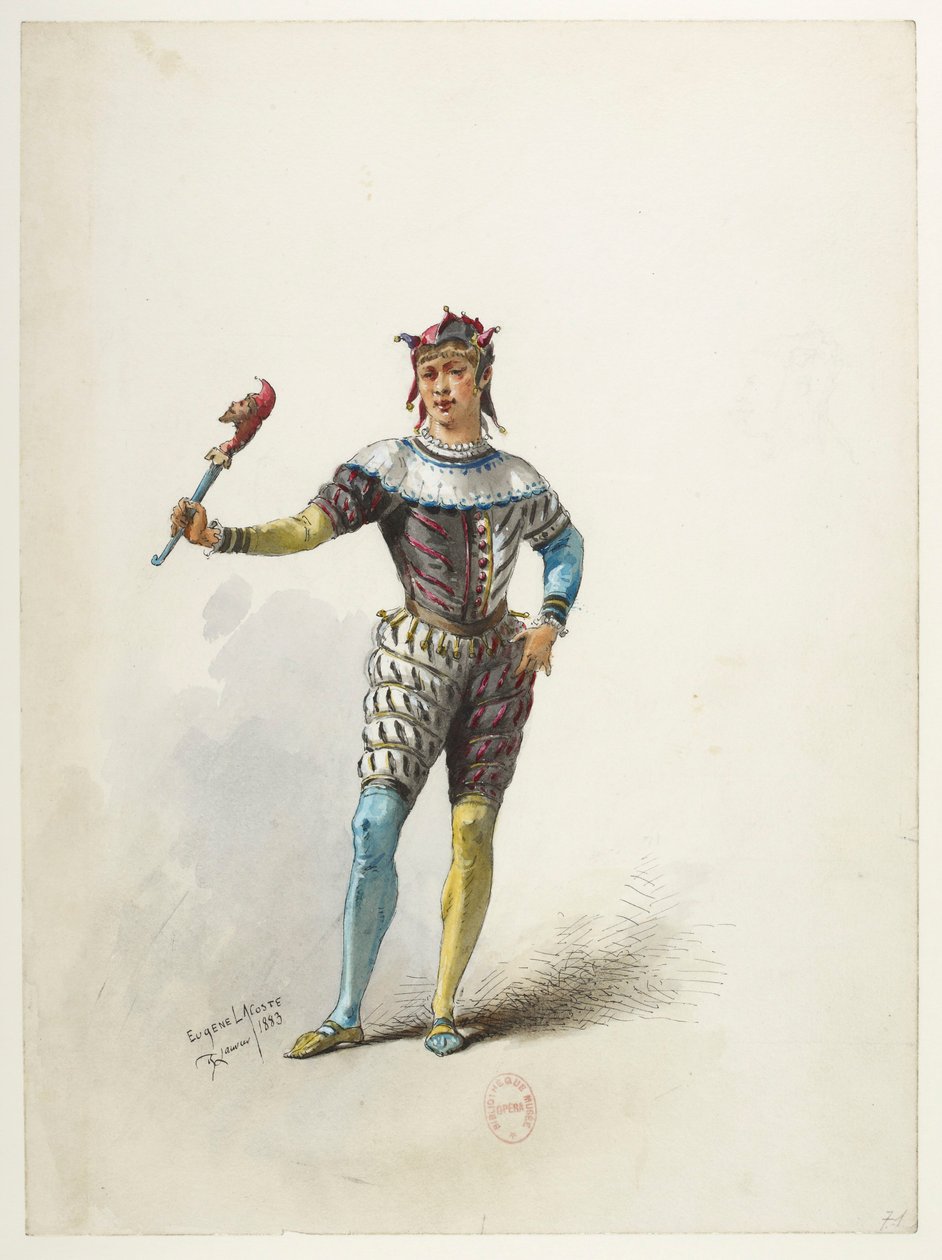 Btv1b84558104 75 - Saint-Saëns - Enrico VIII - Modelli di costume - Lacoste - 71. Lo sciocco del re da Eugene Lacoste
