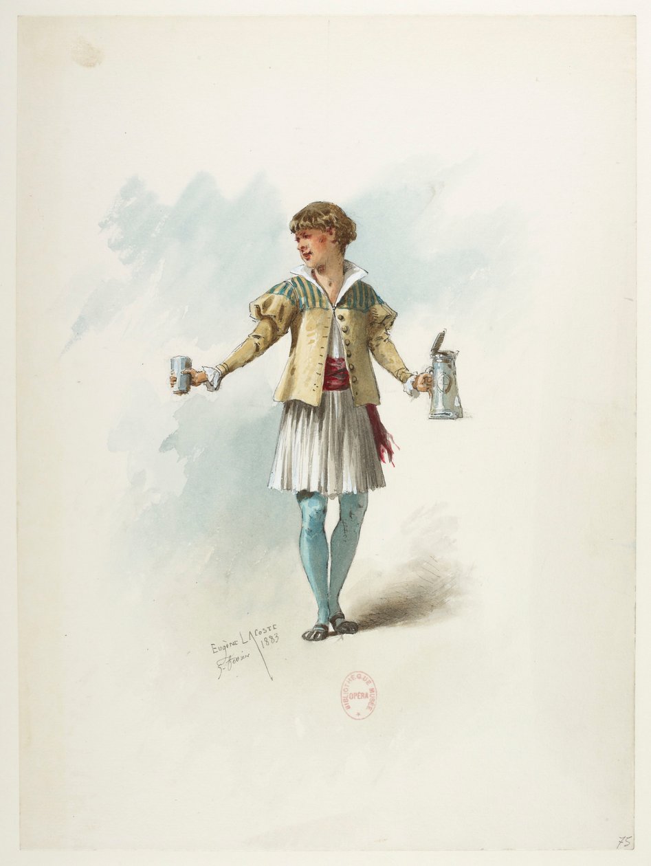 Btv1b84558104 79 - Saint-Saëns - Enrico VIII - Maquettes de costumes - Lacoste - 75. Costume da Eugene Lacoste