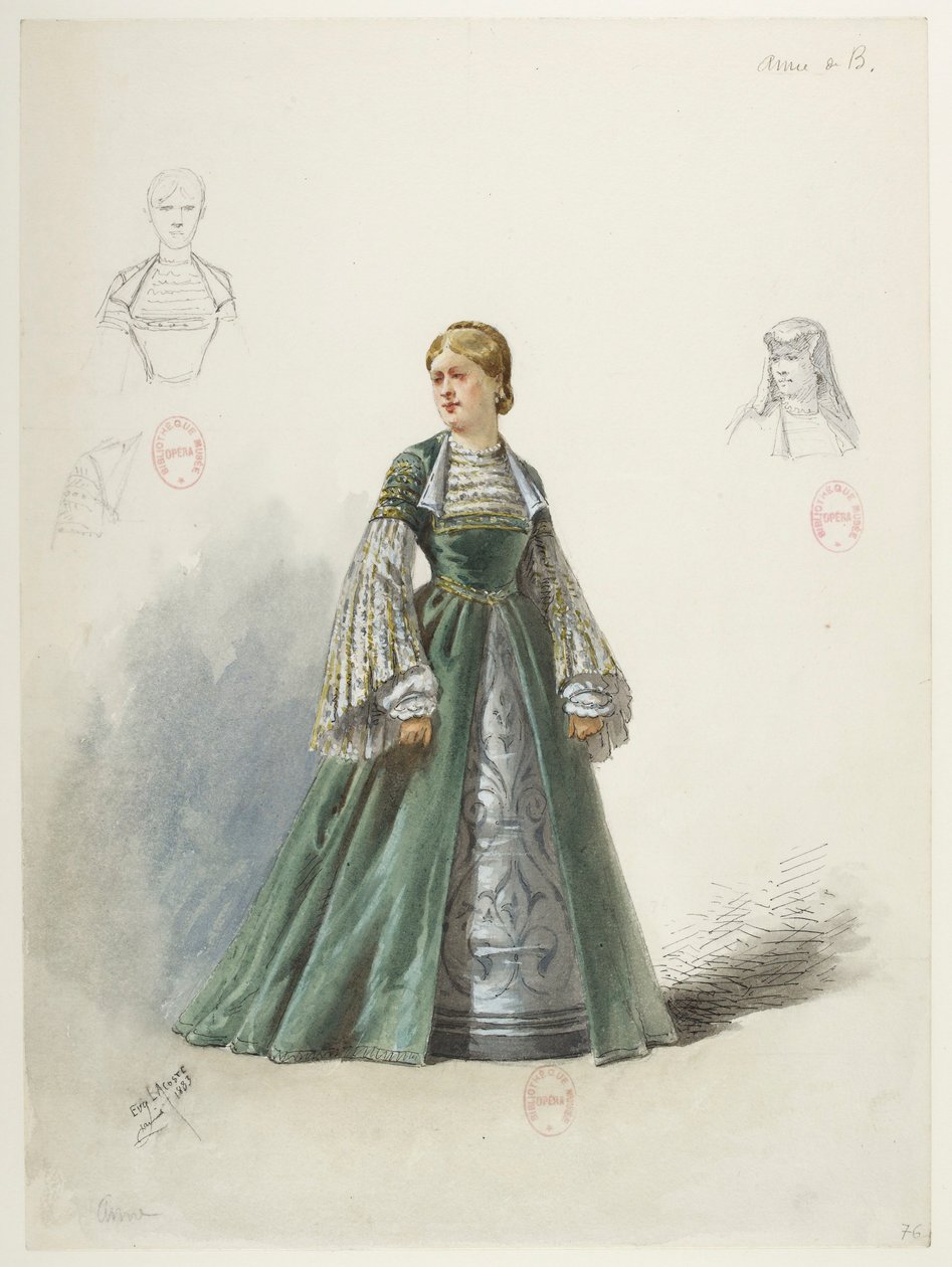 Btv1b84558104 80 - Saint-Saëns - Enrico VIII - Modelli in costume - Lacoste - 76. Anna Bolena da Eugene Lacoste