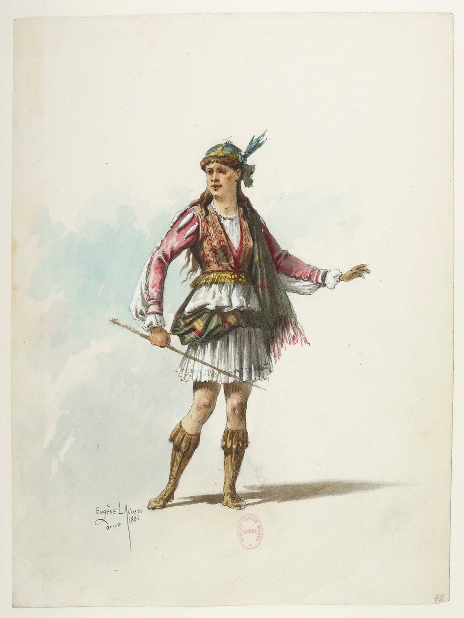 Saint-Saëns - Enrico VIII - Bozzetti di costumi - Lacoste - 42. Costume da Eugene Lacoste