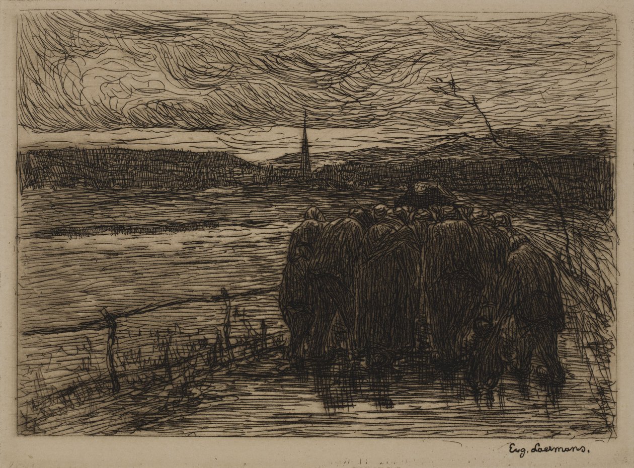 Olandese: Funerale del contadino da Eugene Laermans