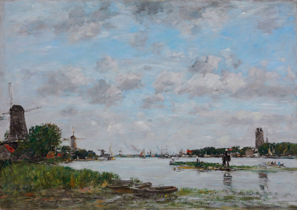 Olandese: De Maas bij Dordrecht La Mosa vicino a Dordrecht da Eugene Louis Boudin