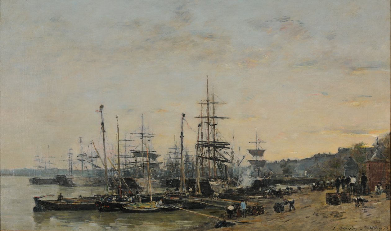 Il porto di Bordeaux visto dal Quai des Chartrons da Eugene Louis Boudin
