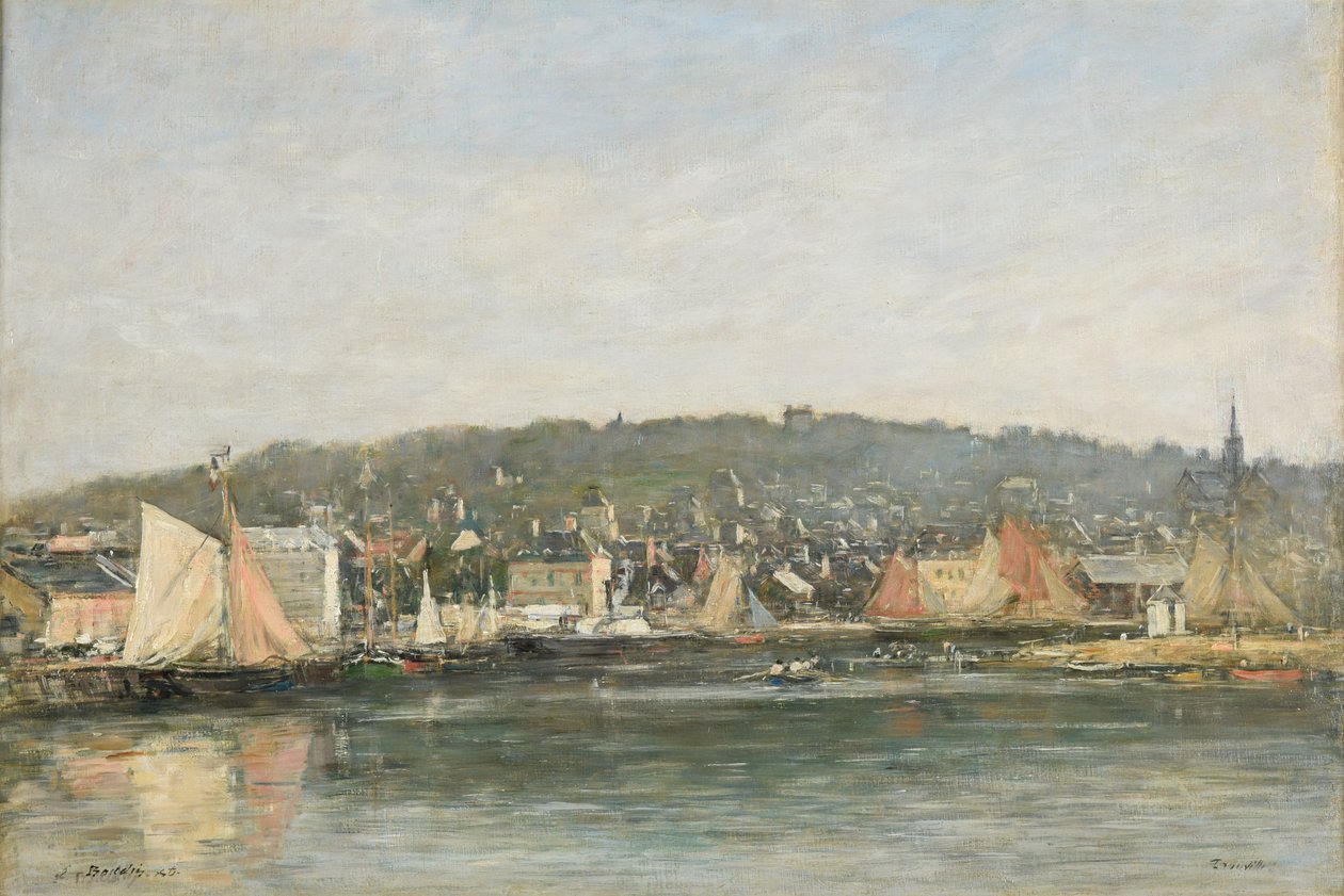 Il porto di Trouville al mattino da Eugene Louis Boudin