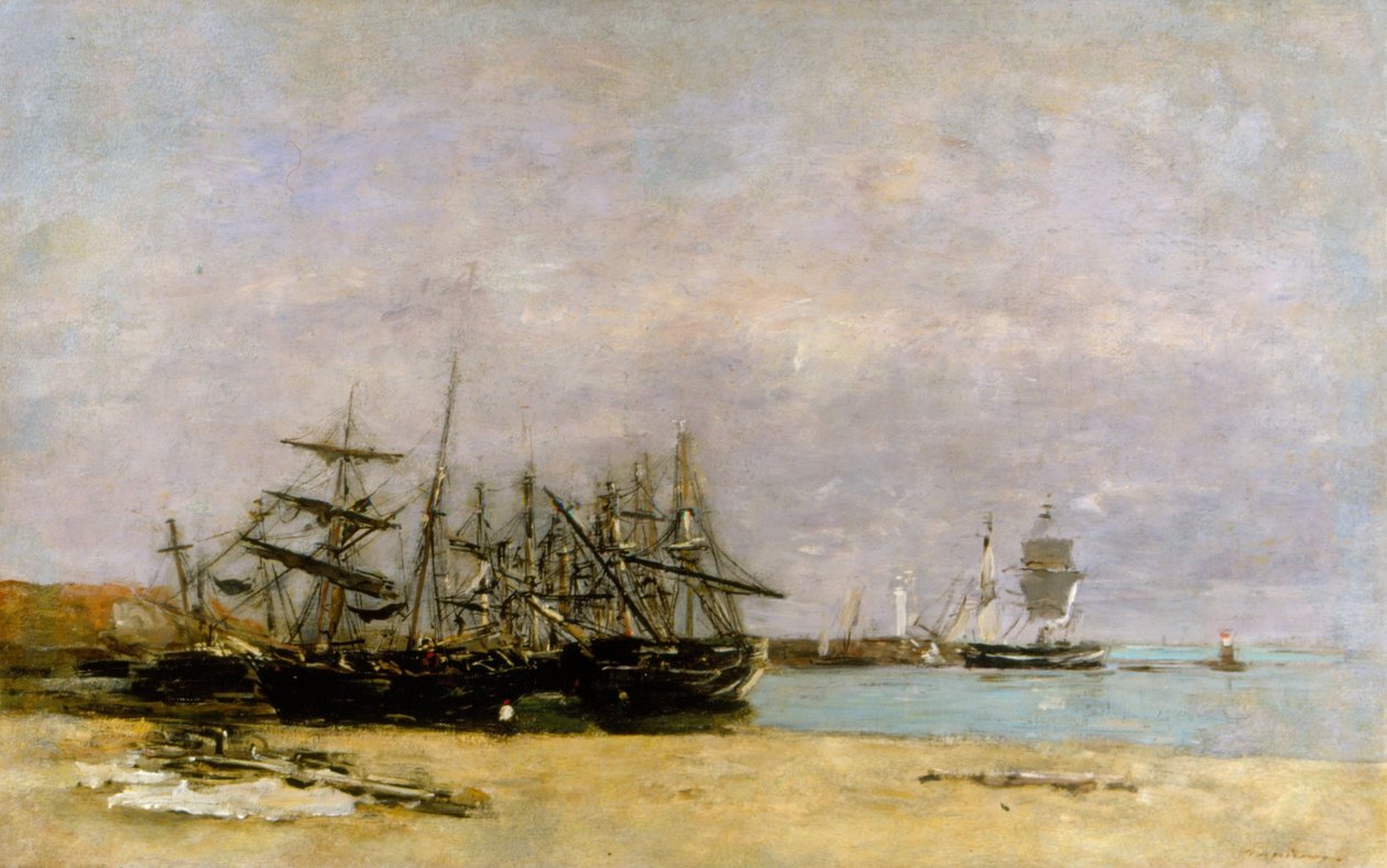 Portrieux - Navi incagliate da Eugene Louis Boudin
