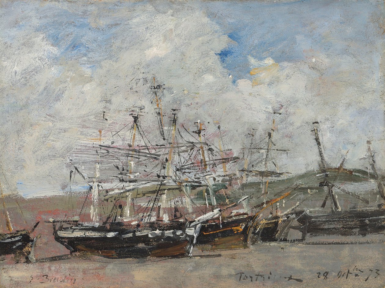Portrieux. Il porto con la bassa marea da Eugene Louis Boudin
