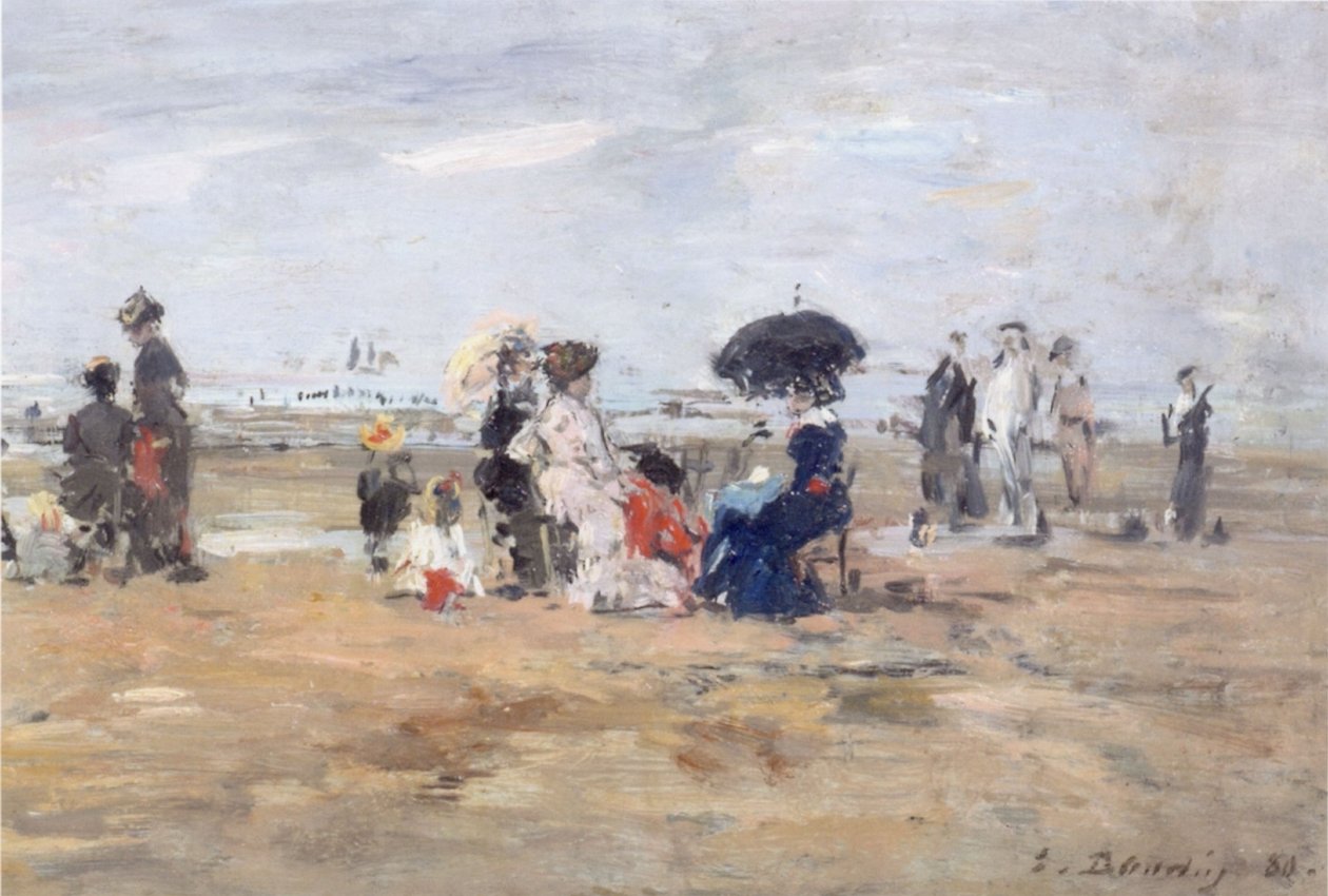 Trouville, scena della spiaggia da Eugene Louis Boudin