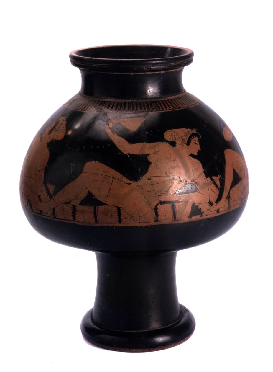 Vaso attico a figure rosse con scena di simposio da Euphronios