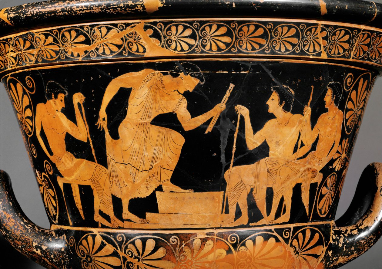 Cratere attico a figure rosse, chiamato cratere di Antaios ... da Euphronios