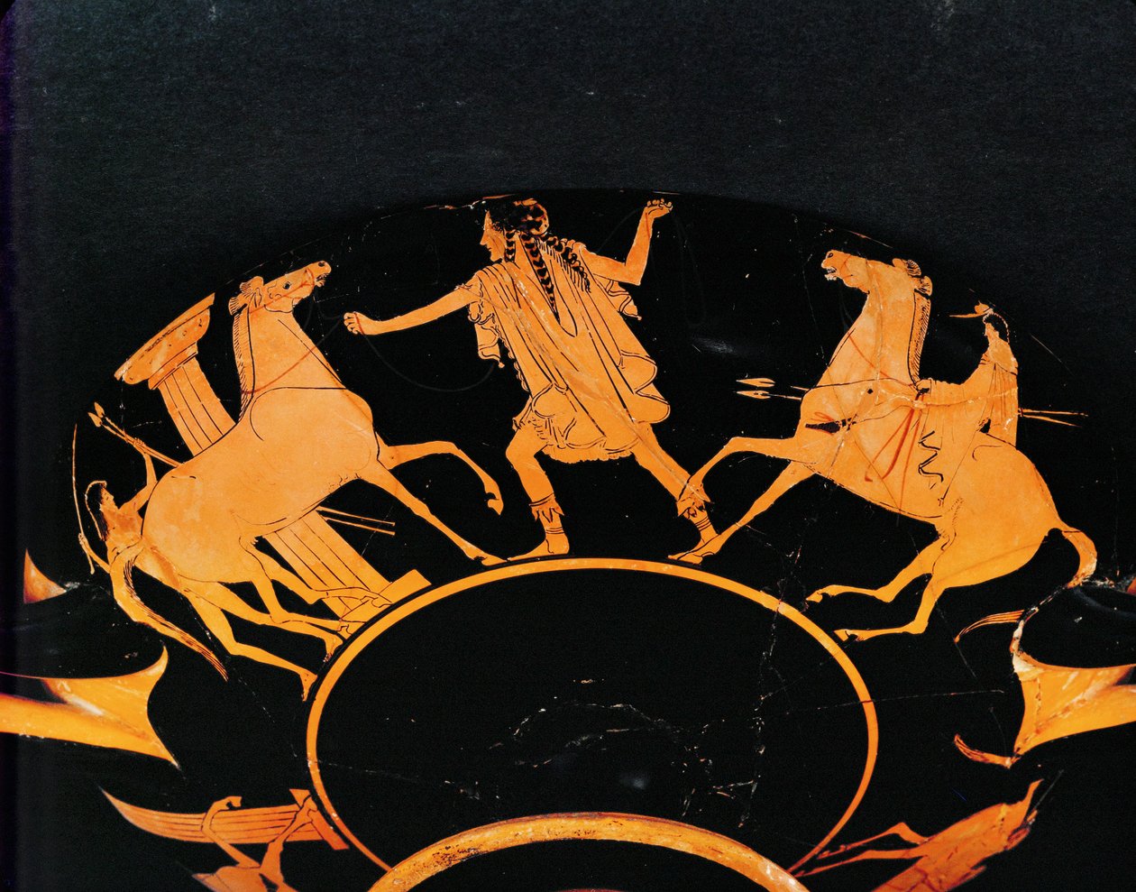 Scena di equitazione. Coppa a figure rosse da Vulci, la stessa del 10-03-03/64 e 65 ... da Euphronios