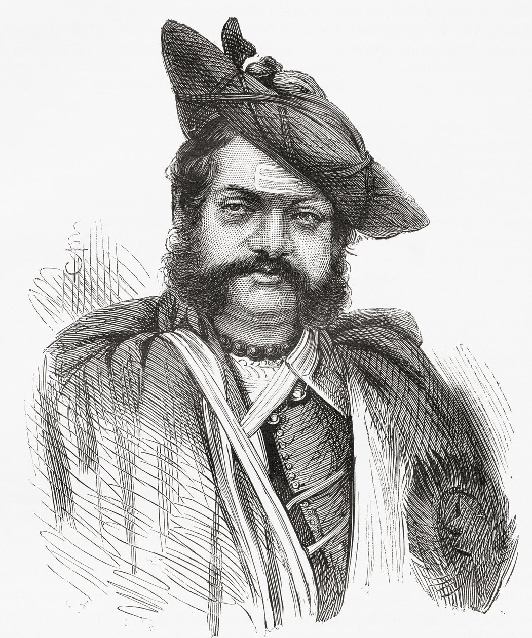 Jayajirao Scindia, Maharajah di Gwalior, illustrazione da 