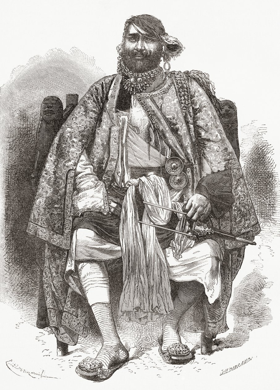 Rana Bhagwant Singh, da El Mundo en la Mano, pubblicato 1878 da European School
