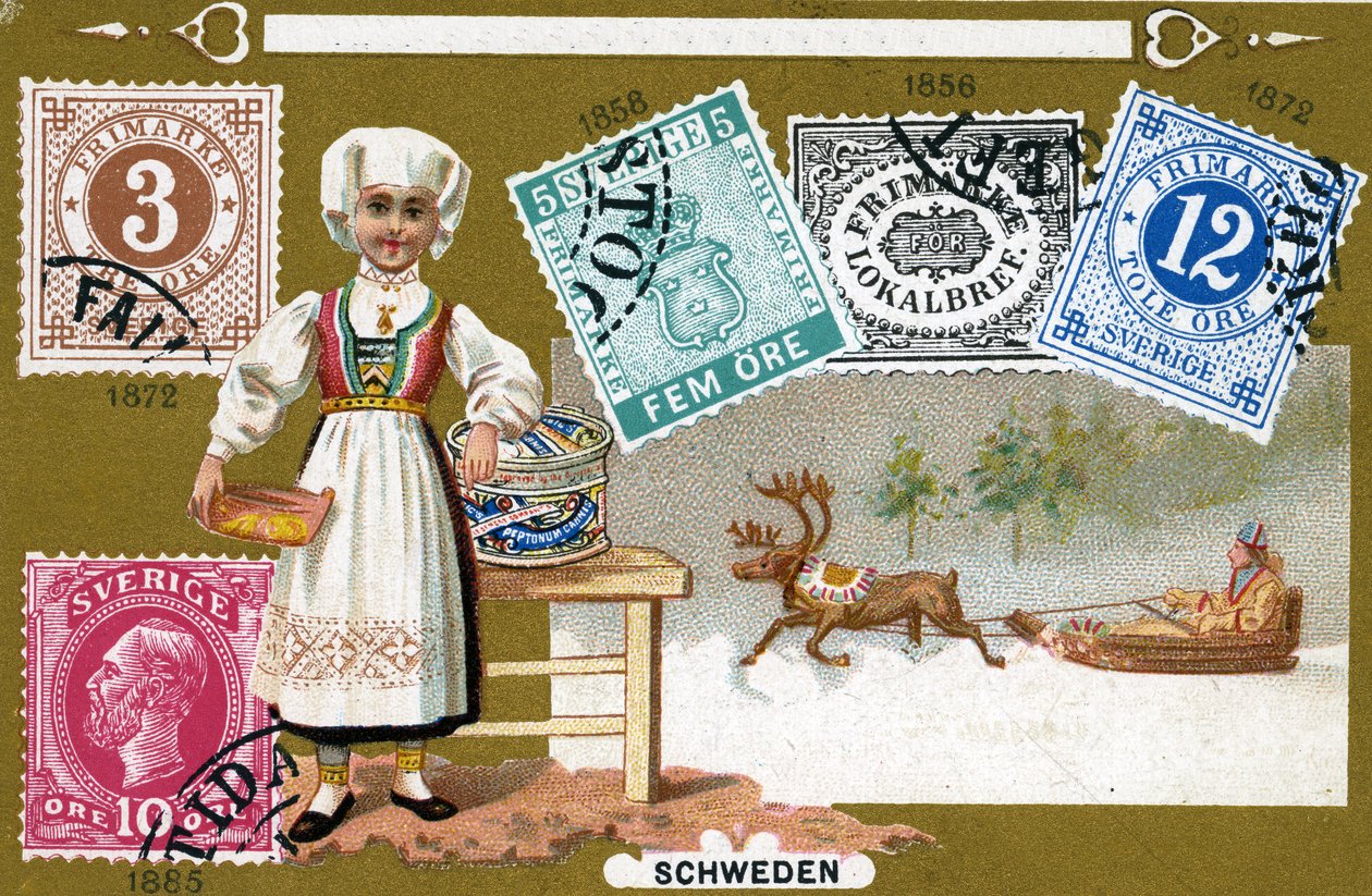 Francobolli svedesi, 1897 da European School