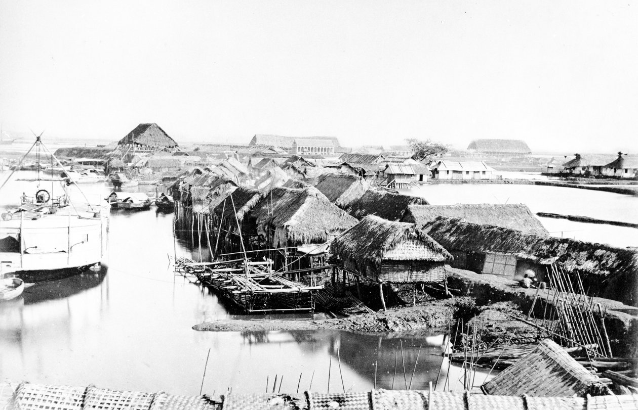 Case native, Saigon, c.1870 da European Photographer