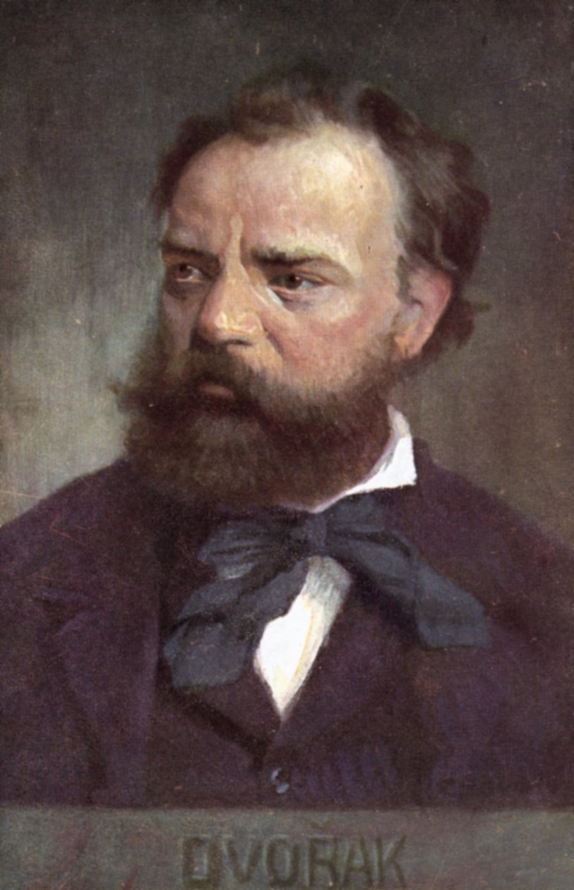 Antonin Dvorak, compositore ceco (litografia a colori) da European School