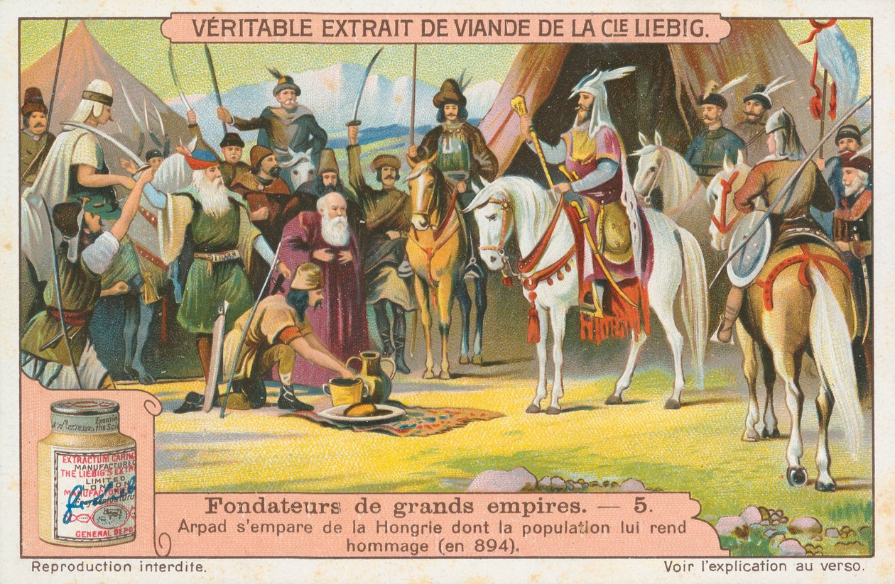 Arpad, carta Liebig, inizio XX secolo (cromo) da European School