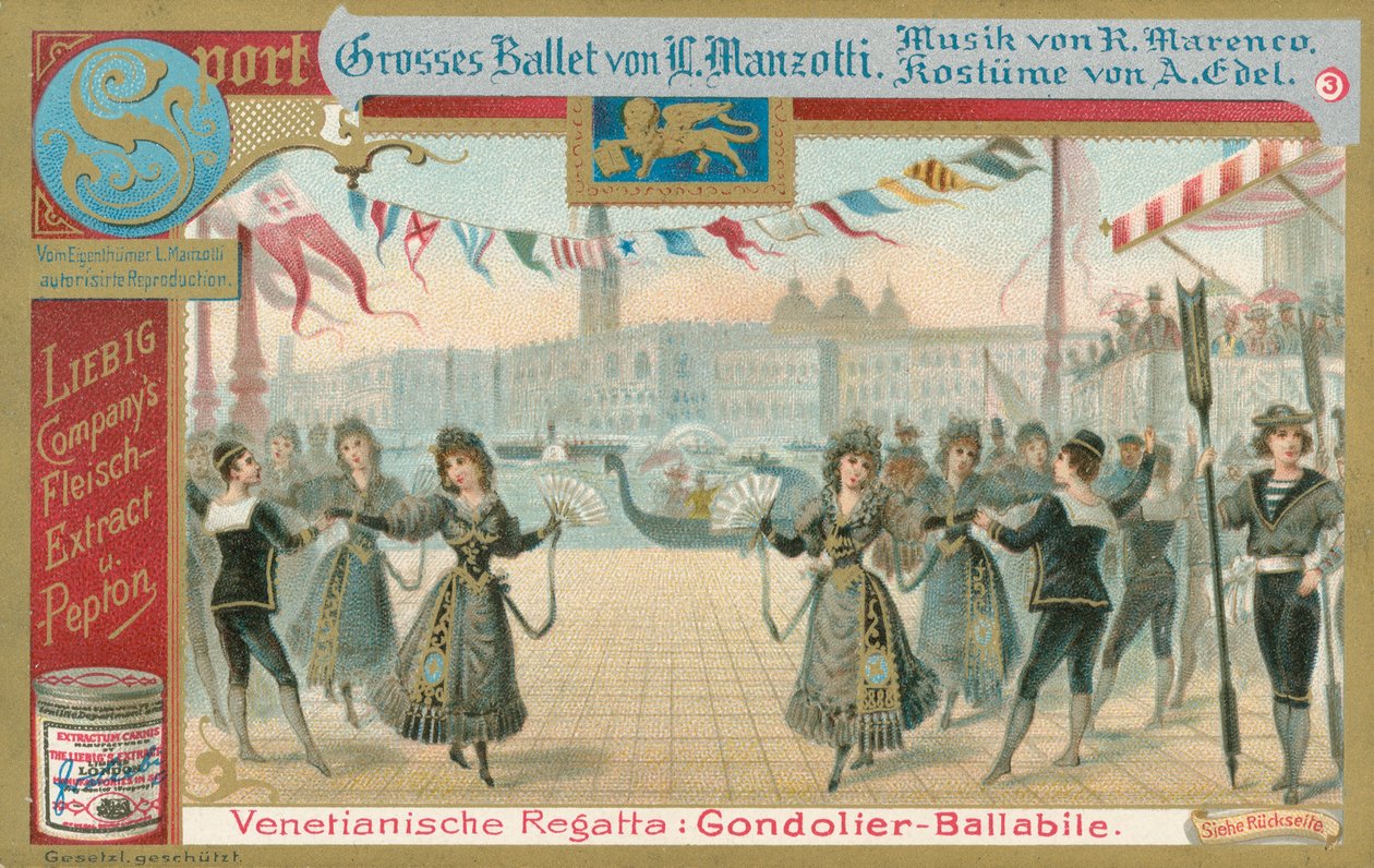 Balletto, carta Liebig, inizio XX secolo (cromo) da European School