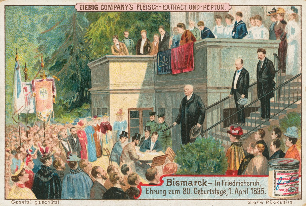 Bismarck, carta Liebig, inizio XX secolo (cromo) da European School
