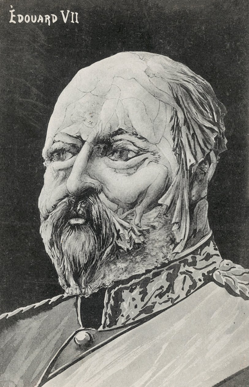 Ritratto di fantasia di re Edoardo VII (litografia) da European School