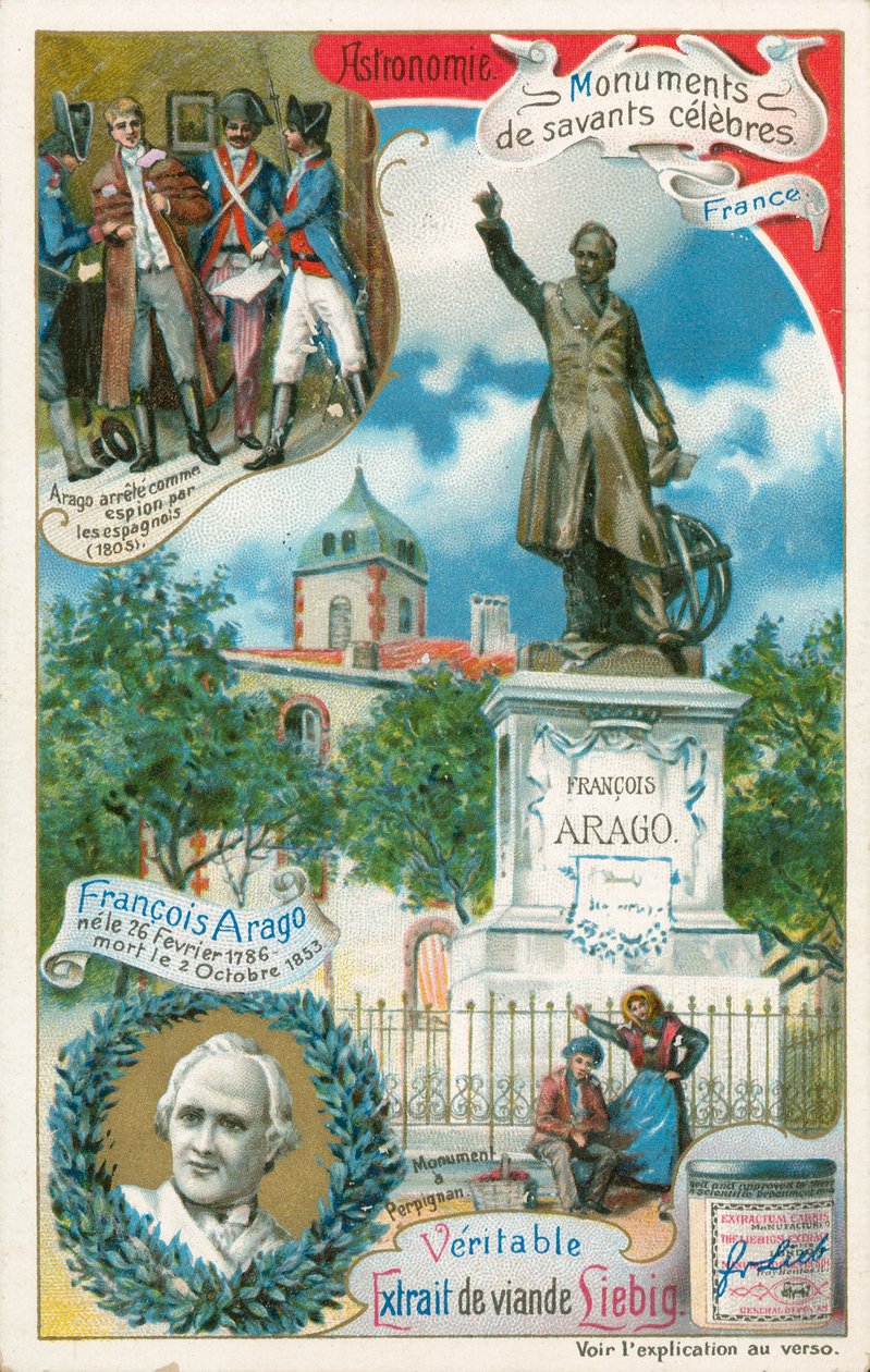 Francois Arago, carta Liebig, inizio XX secolo (cromo) da European School