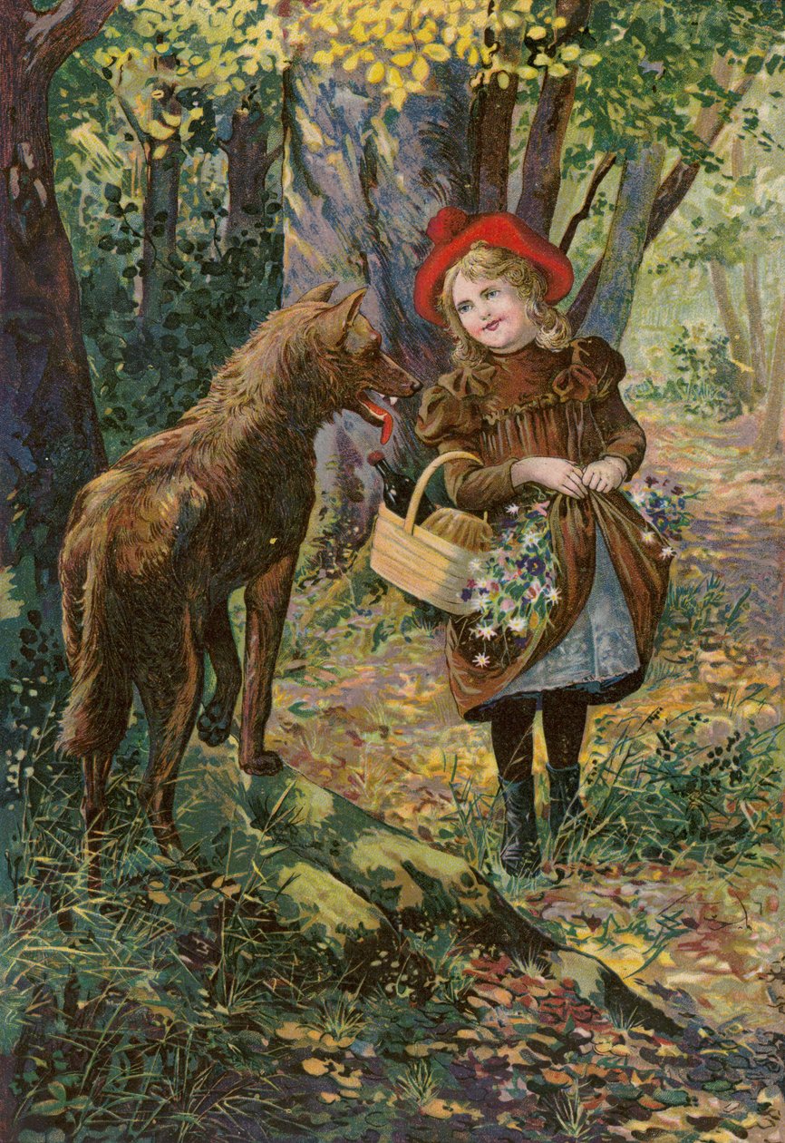 Fiabe dei Grimm: Cappuccetto Rosso (cromolito) da European School