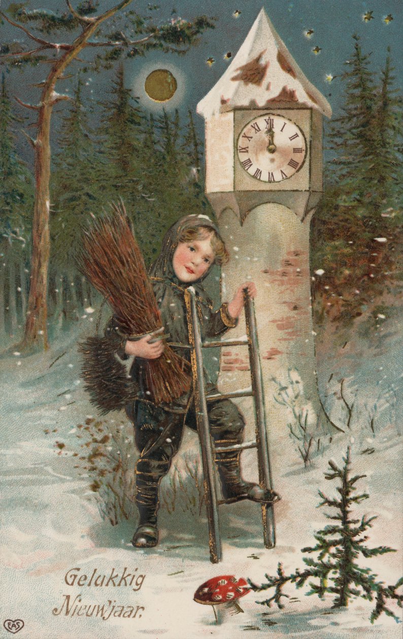 Buon anno (litografia a colori) da European School