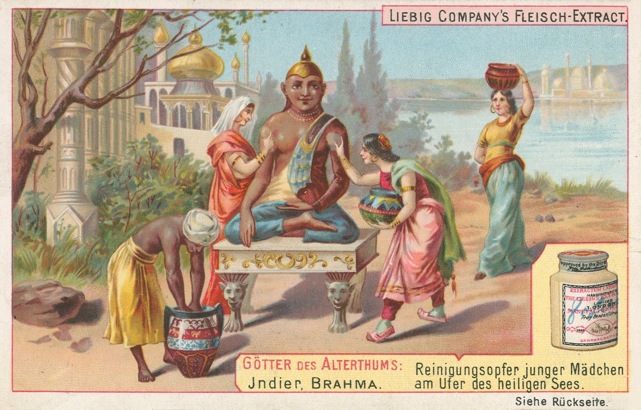 India, Brahma, carta Liebig, inizio XX secolo (cromo) da European School