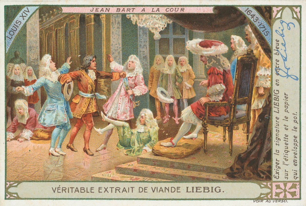Jean Bart, carta Liebig, inizio XX secolo (cromo) da European School