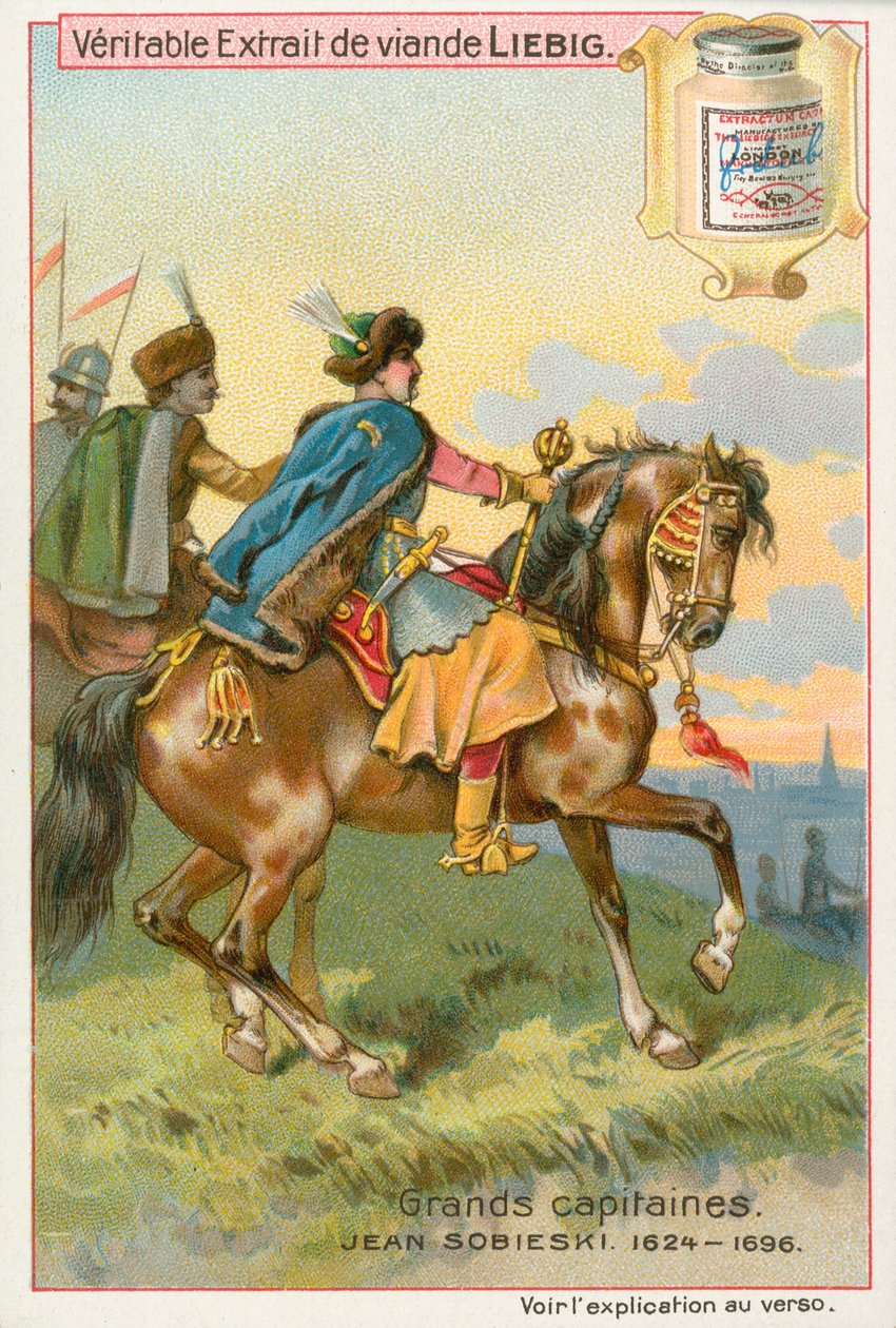 Jean Sobieski, carta Liebig, inizio XX secolo (cromo) da European School