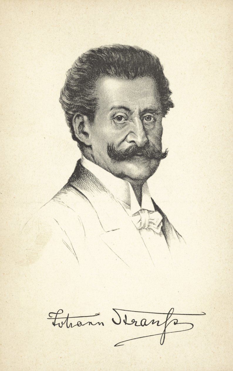 Johann Strauss il Giovane (litografia) da European School