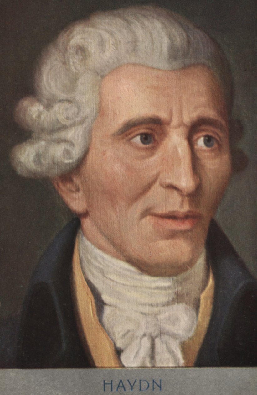 Joseph Haydn (litografia a colori) da European School
