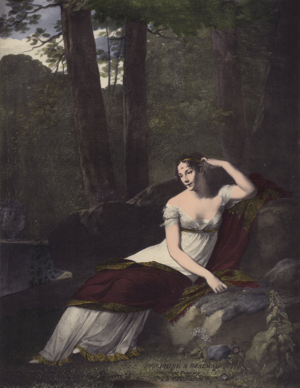 Josephine alla Malmaison (litografia a colori) da European School